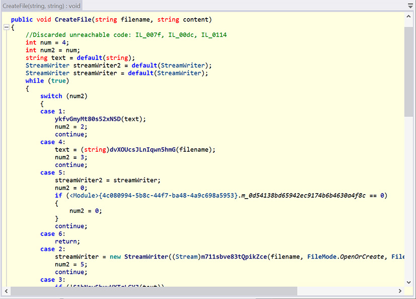 After Control Flow Obfuscation